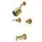 Kingston Brass KBX8147SVL Two-Handle Tub and Shower Faucet, Brushed Brass KBX8147SVL - alternate 1